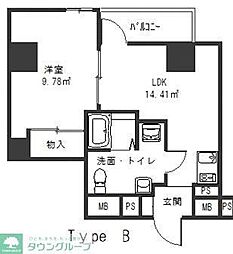 多摩都市モノレール 立川北駅 徒歩2分の賃貸マンション 7階1LDKの間取り