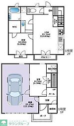西武新宿線 小平駅 徒歩11分の賃貸タウンハウス 2LDKの間取り