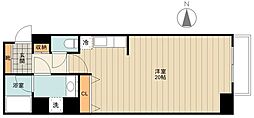 フローレンスＡＫＩＳＨＩＭＡ 3階ワンルームの間取り