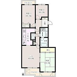 京王井の頭線 井の頭公園駅 徒歩13分の賃貸マンション 1階3LDKの間取り