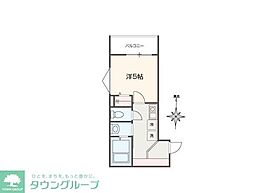 MELLAS新秋津 1Kの間取図画像