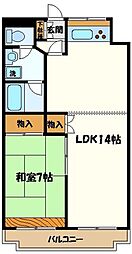 カーザモンターニャ 1LDKの間取図画像