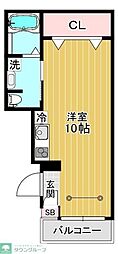 フェリーチェ一橋学園 ワンルームの間取図画像