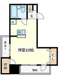 ロベリアくにたち ワンルームの間取図画像