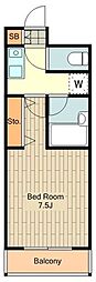 ステージ国立 1Kの間取図画像