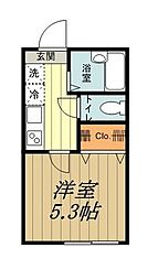 AZEST-RENT国分寺 1Kの間取図画像