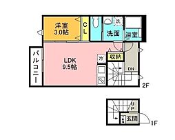 プレシエル 1LDKの間取図画像