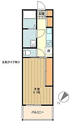 リブリ-LabienSun 1Kの間取図画像