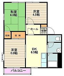 サンレイクコグレ 3DKの間取図画像