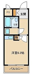 エミネンス東村山 1Kの間取図画像