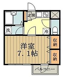 アプレシティ国分寺 1Kの間取図画像