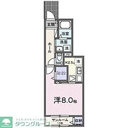 ザ・スピンドル 1Kの間取図画像