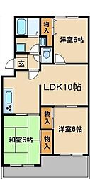 ヴァンベール神山　I 2階3LDKの間取り