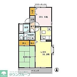 グレイスＯＪＩＭＡ　Ｃ 2階2LDKの間取り