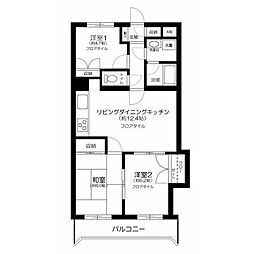 グリーンゲーブル 2階3LDKの間取り