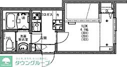 ＫＥＩＡＩ　ＲＥＳＩＤＥＮＣＥ　大和田II 2階1Kの間取り