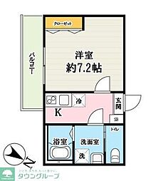 (仮称)キャメル川越並木8 1階1Kの間取り