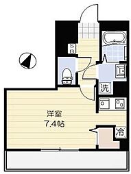 サンシエ大宮 4階ワンルームの間取り