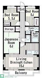 サエラ宮原 3LDKの間取図画像