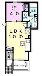 フレール与野本町七番館 1LDKの間取図画像