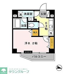 ラセネシオ 1Kの間取図画像