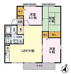 ガーデンハウスTANAKA 3LDKの間取図画像
