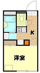 レオパレスシャルム 1Kの間取図画像