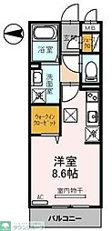 フェルカ ワンルームの間取図画像