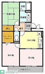 パルテール 3DKの間取図画像