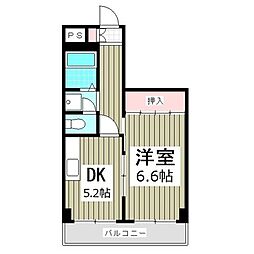 ハイアメージュ 1DKの間取図画像