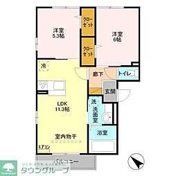 ロイヤルパレス2番館 2LDKの間取図画像