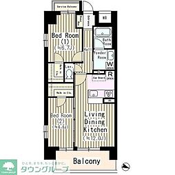 プライムホーム大宮 2LDKの間取図画像