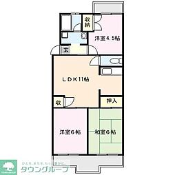サンライズマンション大宮 3LDKの間取図画像