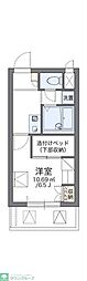 レオパレスハーナ 1Kの間取図画像