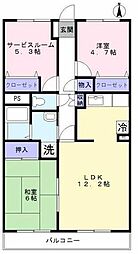 グランエスト浦和 3LDKの間取図画像
