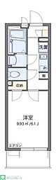 クレイノ栞 1Kの間取図画像