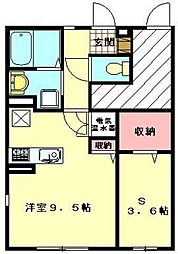 サンフィールド 1LDKの間取図画像