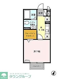 S・D5 1Kの間取図画像