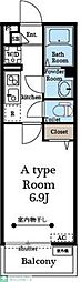 リブリ・A.m 1Kの間取図画像