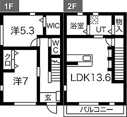 エスペランサ 2LDKの間取図画像