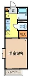 ハイツブランジェA棟 1Kの間取図画像