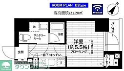 STAGEFIRST北浦和 1Kの間取図画像