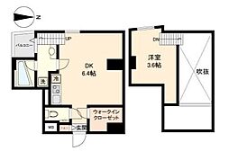 パークフラッツ永福町 4階1DKの間取り
