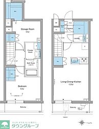 京王井の頭線 西永福駅 徒歩5分の賃貸マンション 1階1SLDKの間取り