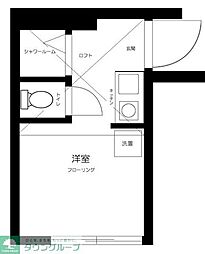 WATEI久我山 2階ワンルームの間取り