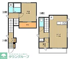 小田急小田原線 祖師ヶ谷大蔵駅 徒歩8分の賃貸アパート 3階1SLDKの間取り