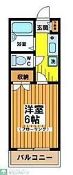 京王線 桜上水駅 徒歩5分の賃貸アパート 2階1Kの間取り