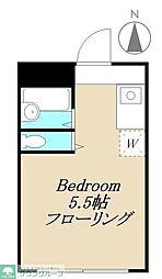 京王線 芦花公園駅 徒歩6分の賃貸マンション 1階ワンルームの間取り