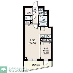 京王井の頭線 高井戸駅 徒歩3分の賃貸マンション 5階1LDKの間取り