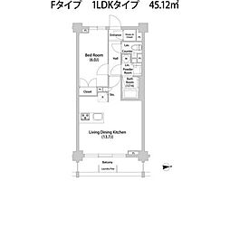京王線 八幡山駅 徒歩4分の賃貸マンション 1階1LDKの間取り